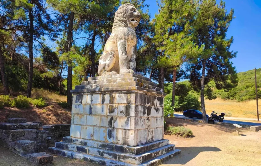 Biblical Philippi tour Amphipolis lion statue