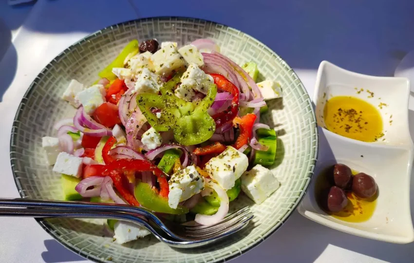 Greek salad Pozar private tours