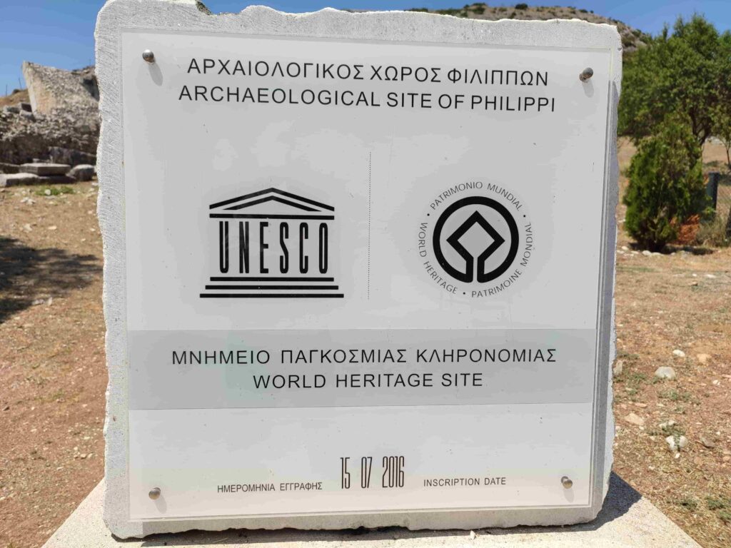 Philippi_tour_UNESCO_SIGN