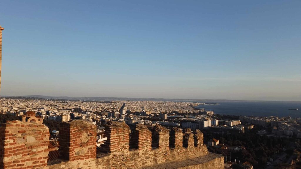 Thessalonica's Byzantine walls sunset - Thessaloniki Day trips