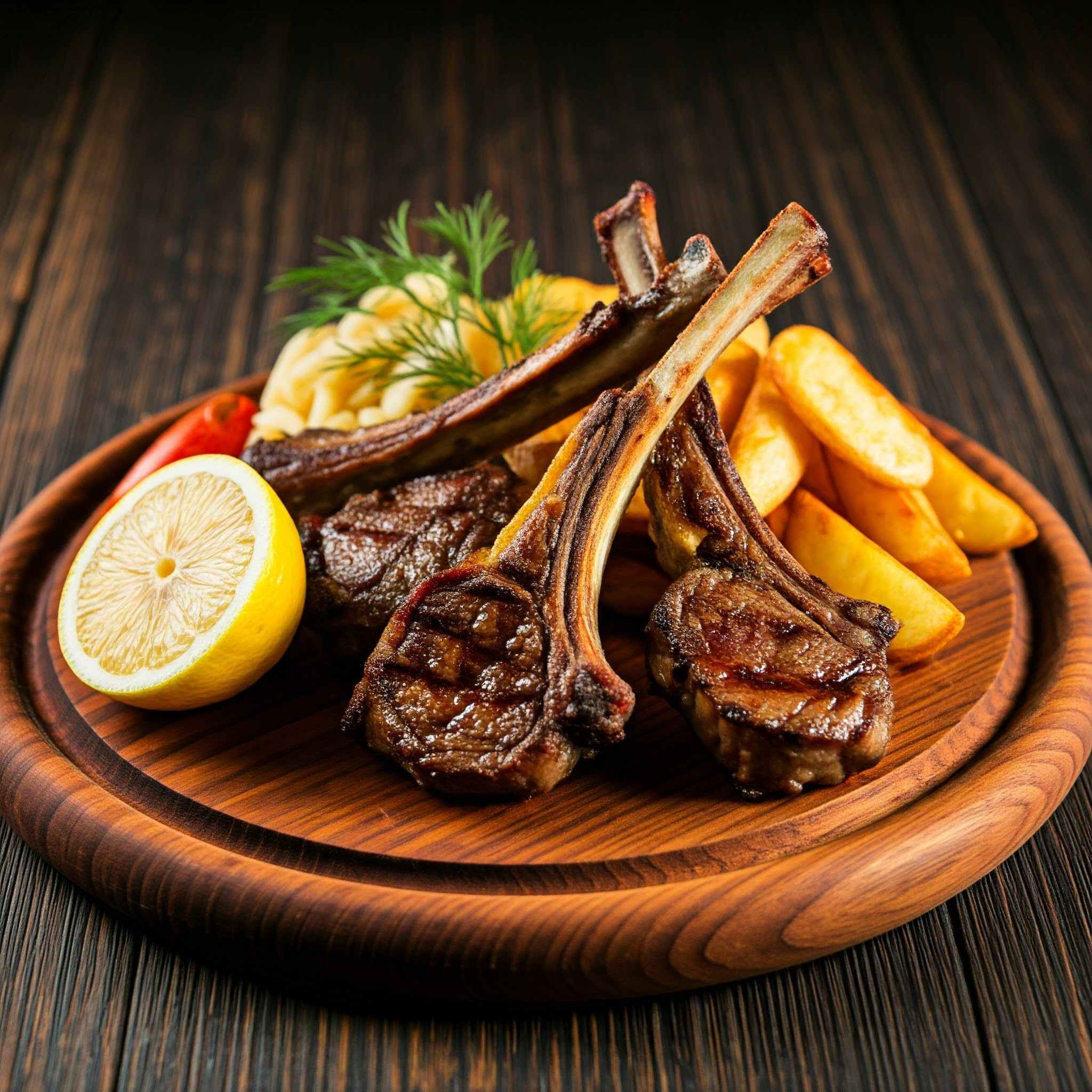 Mediterranean cuisine Greek lamb ribs - Thessaloniki Day trips