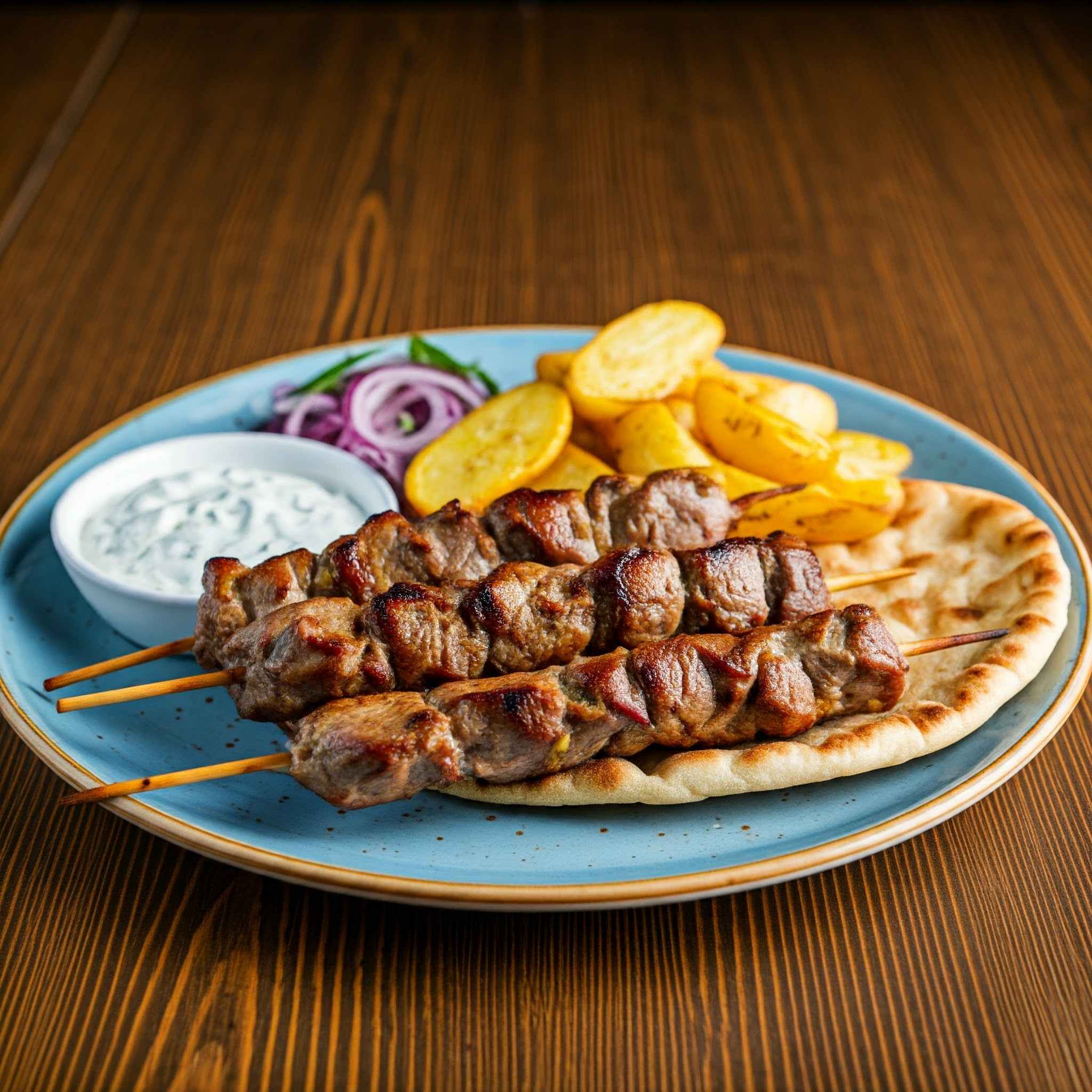 Mediterranean cuisine Greek souvlaki - Thessaloniki Day trips